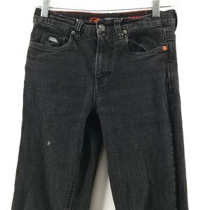 No Fear Jeans Boys Size 12 Youth Black Denim Skinny Waist Button Distressed